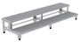 Vestil Stainless Steel Adjustable Step Mate Stand - 2 Step 22-7/8 In. x 71-3/4 In. x 15-1/4 In. 500 lb - Silver
