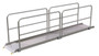 Vestil Aluminum Wheel Walk Ramp Steel Hook Style with Handrails - 170-13/16 In. x 28 In. 1600 lb - Silver