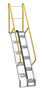 Vestil Galvanized Alternate Tread Stair - 56 Degrees 57-1/2 In. x 23-1/2 In. x 114-1/4 In. 350 lb - Silver