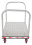 Vestil Aluminum Heavy Duty Dual Handle Tread Plate Platform Truck - 30 In. x 48 In. 3600 lb - Silver