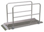 Vestil Aluminum Wheel Walk Ramp Overlapping Style with Handrails - 96 In. x 28 In. 2500 lb - Silver