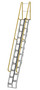 Vestil Galvanized Alternate Tread Stair - 68 Degrees 73-1/2 In. x 23-1/2 In. x 198 In. 350 lb - Silver