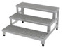 Vestil Stainless Steel Adjustable Step Mate Stand - 3 Step 33-7/8 In. x 35-3/4 In. x 22-1/4 In. 500 lb - Silver
