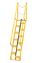 Vestil Steel Alternate Tread Stair - 56 Degrees 65-3/4 In. x 23-1/2 In. x 126-3/4 In. 350 lb - Yellow