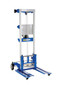 Vestil Aluminum/Steel Adjustable Straddle Manual Hand Winch Lift Trucks - 500 lb - Silver/Blue