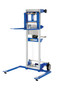 Vestil Aluminum/Steel Adjustable Straddle Manual Hand Winch Lift Trucks - 500 lb - Silver/Blue