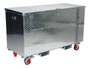 Vestil Aluminum Portable Tool Box with Fold Down Front Door with Casters - 24-3/4 In. x 48-3/4 In. x 32-5/16 In. 2500 lb - Silver