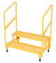Vestil Steel Adjustable Step Mate Stand 2 Step with Handrails - 22-7/8 In. x 38-3/16 In. x 43-1/8 In. 500 lb - Yellow