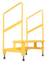 Vestil Steel Adjustable Step Mate Stand 2 Step with Handrails - 22-7/8 In. x 38-3/16 In. x 43-1/8 In. 500 lb - Yellow
