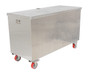 Vestil Aluminum Portable Tool Box with Fold Down Front Door with Casters - 24-13/16 In. x 60-3/4 In. x 38-5/16 In. 2500 lb - Silver