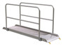 Vestil Aluminum Wheel Walk Ramp Steel Hook Style with Handrails - 99-1/4 In. x 28 In. 2500 lb - Silver