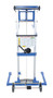 Vestil Aluminum/Steel Adjustable Straddle Manual Hand Winch Lift Trucks - 350 lb - Silver/Blue