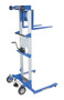 Vestil Aluminum/Steel Adjustable Straddle Manual Hand Winch Lift Trucks - 350 lb - Silver/Blue