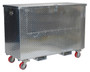 Vestil Aluminum Portable Tool Box with Fold Down Front Door with Casters and Fork Pockets - 24-13/16 In. x 60-3/4 In. x 44-5/16 In. 2500 lb - Silver
