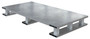 Vestil Aluminum Half Solid Top with Skid Bottom - 23-7/8 In. x 47-7/8 In. x 5-1/8 In. 4000 lb - Silver