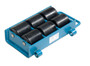 Vestil Steel Adjustable Machinery Skates - 10-1/2 In. x 16-1/2 In. x 4-1/2 In. 12 Ton - Blue