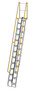 Vestil Galvanized Alternate Tread Stair - 68 Degrees 78-3/8 In. x 23-1/2 In. x 209-7/8 In. 350 lb - Silver