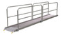 Vestil Aluminum Wheel Walk Ramp Steel Hook Style with Handrails - 194-5/8 In. x 28 In. 1000 lb - Silver