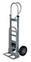 Vestil Aluminum P Handle Hand Truck with Hard Rubber Wheels - 18-1/2 In. x 18-1/2 In. x 52-1/2 In. 500 lb - Silver