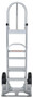Vestil Aluminum P Handle Hand Truck with Hard Rubber Wheels - 18-1/2 In. x 18-1/2 In. x 52-1/2 In. 500 lb - Silver