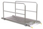 Vestil Aluminum Wheel Walk Ramp Steel Hook Style with Handrails - 99-1/4 In. x 38 In. 2500 lb - Silver