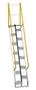 Vestil Galvanized Alternate Tread Stair - 56 Degrees 73-1/2 In. x 23-1/2 In. x 138-1/4 In. 350 lb - Silver