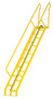 Vestil Steel Alternate Tread Stair - 56 Degrees 89-3/4 In. x 23-1/2 In. x 162-3/8 In. 350 lb - Yellow