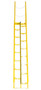 Vestil Steel Alternate Tread Stair - 56 Degrees 89-3/4 In. x 23-1/2 In. x 162-3/8 In. 350 lb - Yellow