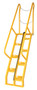 Vestil Steel Alternate Tread Stair - 56 Degrees 49-1/4 In. x 23-1/2 In. x 102-7/16 In. 350 lb - Yellow