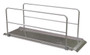 Vestil Aluminum Wheel Walk Ramp Overlapping Style with Handrails - 120 In. x 38 In. 2200 lb - Silver