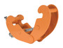 Vestil Steel Beam Clamp Horizontal Lift Style - 16-1/2 In. x 3-1/2 In. x 6-1/4 In. 1000 lb - Orange