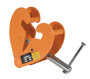 Vestil Steel Beam Clamp Horizontal Lift Style - 16-1/2 In. x 3-1/2 In. x 6-1/4 In. 1000 lb - Orange