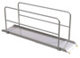 Vestil Aluminum Wheel Walk Ramp Steel Hook Style with Handrails - 123-1/16 In. x 28 In. 2200 lb - Silver