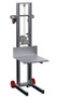 Vestil Aluminum Lite Load Lift With Winch, Fixed Wheels and Manual Floor Lock - 20 In. x 20 In. Platform 400 lb - Silver