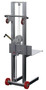 Vestil Aluminum Lite Load Lift With Winch, Fixed Wheels and Manual Floor Lock - 20 In. x 20 In. Platform 400 lb - Silver