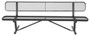 Vestil Steel Bench Expanded Metal - 96 In. - Black