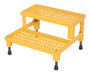 Vestil Steel Adjustable Step Mate Stand - 2 Step 22-7/8 In. x 23-13/16 In. x 15-1/4 In. 500 lb - Yellow