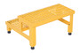 Vestil Steel Adjustable Step Mate Stand - 2 Step 22-7/8 In. x 23-13/16 In. x 15-1/4 In. 500 lb - Yellow