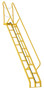 Vestil Steel Alternate Tread Stair - 68 Degrees 58-7/8 In. x 23-1/2 In. x 161-7/8 In. 350 lb - Yellow