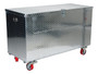 Vestil Aluminum Portable Tool Box with Fold Down Front Door with Casters - 24-13/16 In. x 60-3/4 In. x 32-5/16 In. 2500 lb - Silver