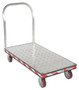 Vestil Aluminum Heavy Duty Tread Plate Platform Truck - 24 In. x 48 In. 3600 lb - Silver