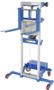 Vestil Aluminum/Steel Manual Hand Winch Lift Truck With Counter Balance - 500 lb - Silver/Blue