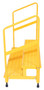 Vestil Steel Adjustable Step Mate Stand 2 Step with Handrails - 22-7/8 In. x 50-1/2 In. x 43-1/8 In. 500 lb - Yellow