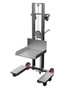 Vestil Aluminum Low Profile Lite Load Lift With Winch Swivel Casters and Manual Floor Lock - 20 In. x 20 In. Platform 400 lb - Silver