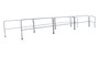 Vestil Factory Installed Aluminum Removable - 42 In. Height Handrails with 21 In. Welded Mid Rail For Aluminum and Steel Yard Ramp Models