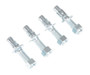 Vestil Steel Concrete Sleeve Anchor Bolts - 4 Pack 3/4 In. x 4 In. - Silver