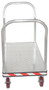 Vestil Aluminum Heavy Duty Dual Handle Tread Plate Platform Truck - 24 In. x 48 In. 3600 lb - Silver