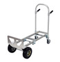 Vestil Aluminum 2 in 1 Convertible Hand Truck - 18-7/8 In. x 20-1/2 In. x 51-1/2 In. 500 lb - Silver