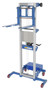 Vestil Aluminum/Steel Manual Hand Winch Lift Truck With Counter Balance - 350 lb - Silver/Blue
