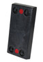 Vestil Rubber Rectangle Molded Bumper - 24 In. x 12 In. x 3 In. - Black